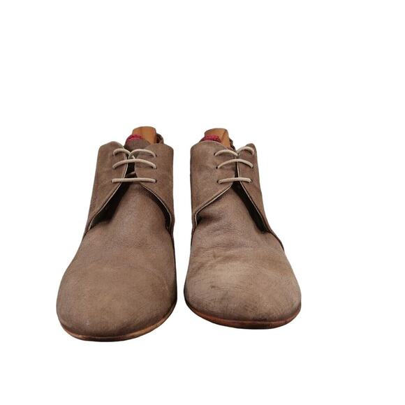 AGL Shoes Womens 38 Booties Fashion Wedge Desert Chukka Leather Lace Up Brown - Picture 3 of 15